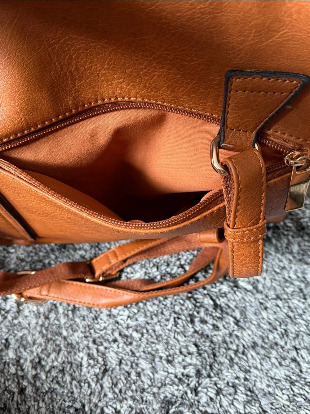 Metro Muse Vegan Leather Brown Women’s Backpack - Modern Convertible Bag